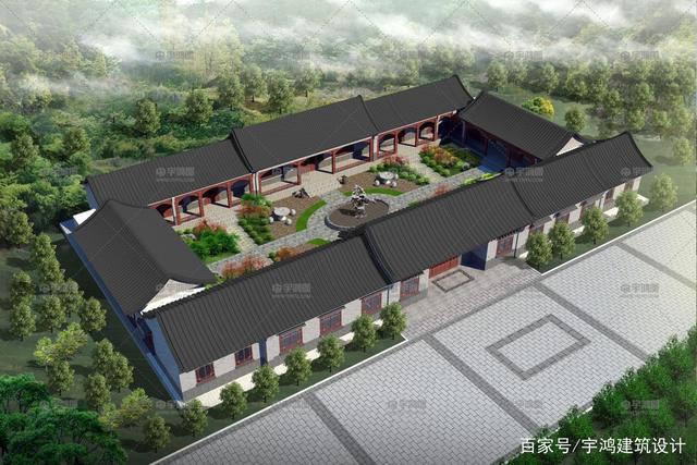 農(nóng)村中式四合院別墅設計 農(nóng)村中式四合院別墅設計